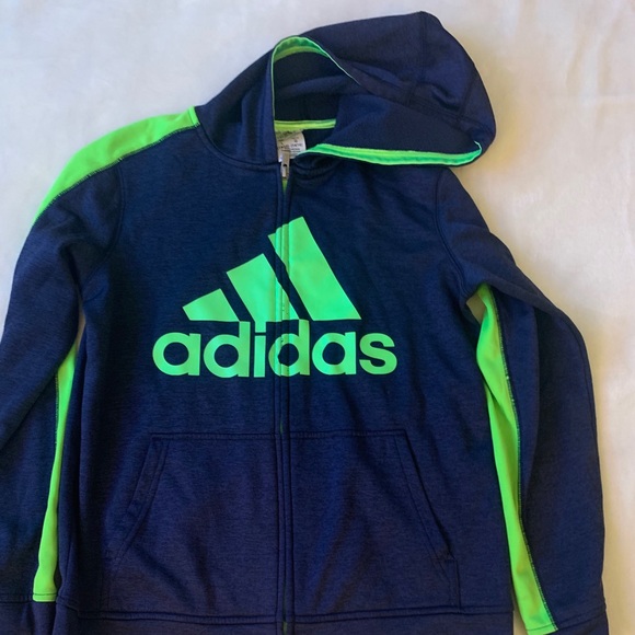 neon green adidas hoodie
